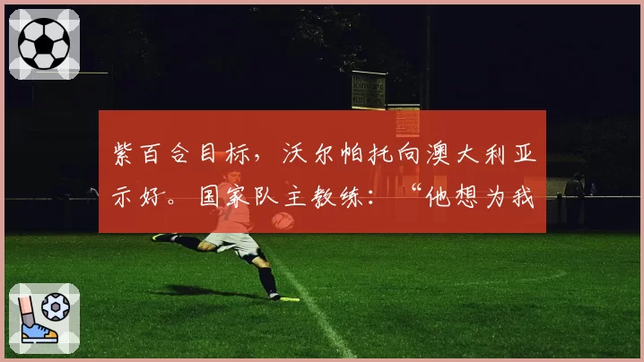 紫百合目标，沃尔帕托向澳大利亚示好。国家队主教练：“他想为我们效力”